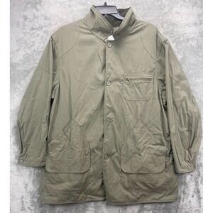 VTG LL Bean Men's Hunting‎ Field Jacket XXL Army Green Button Up Nylon USA